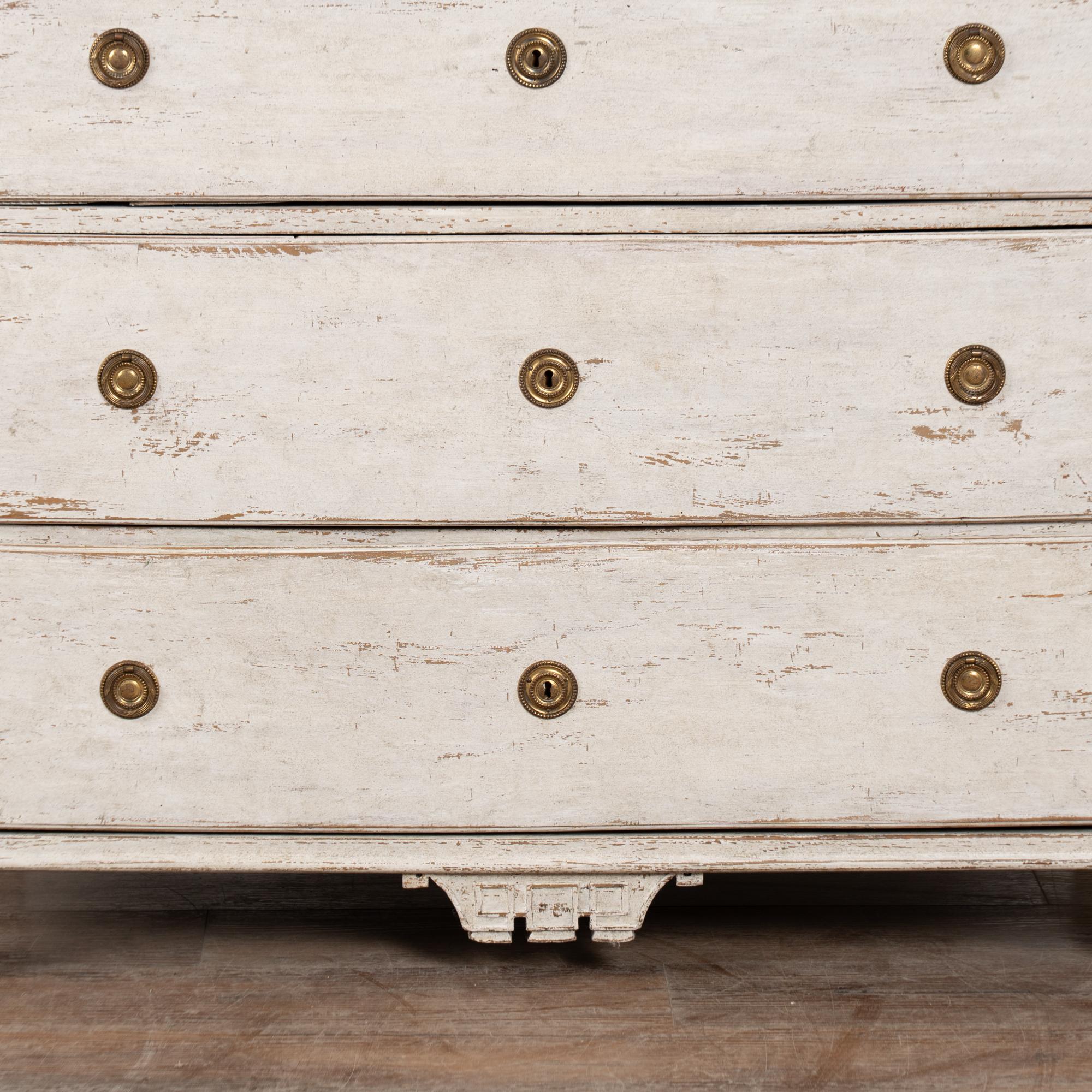 19th Century Swedish White Cabinet Cupboard with Drawers For Sale 4