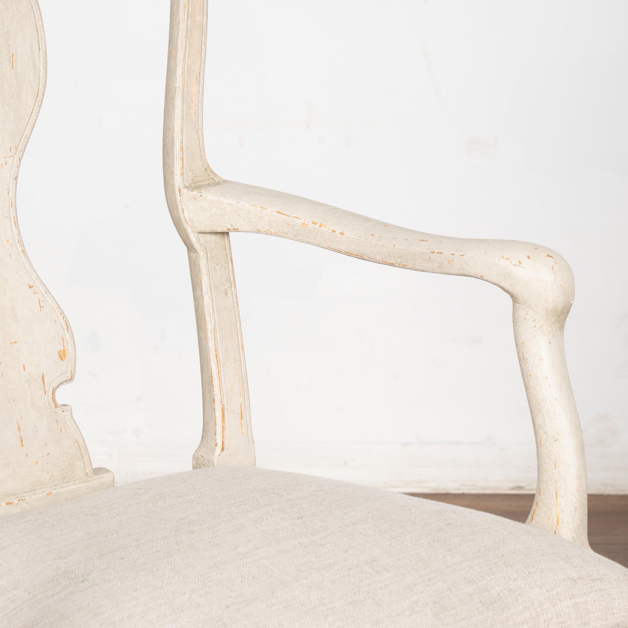 19th Century Swedish White Gustavian Dining Chairs, Set of 10 im Angebot 2