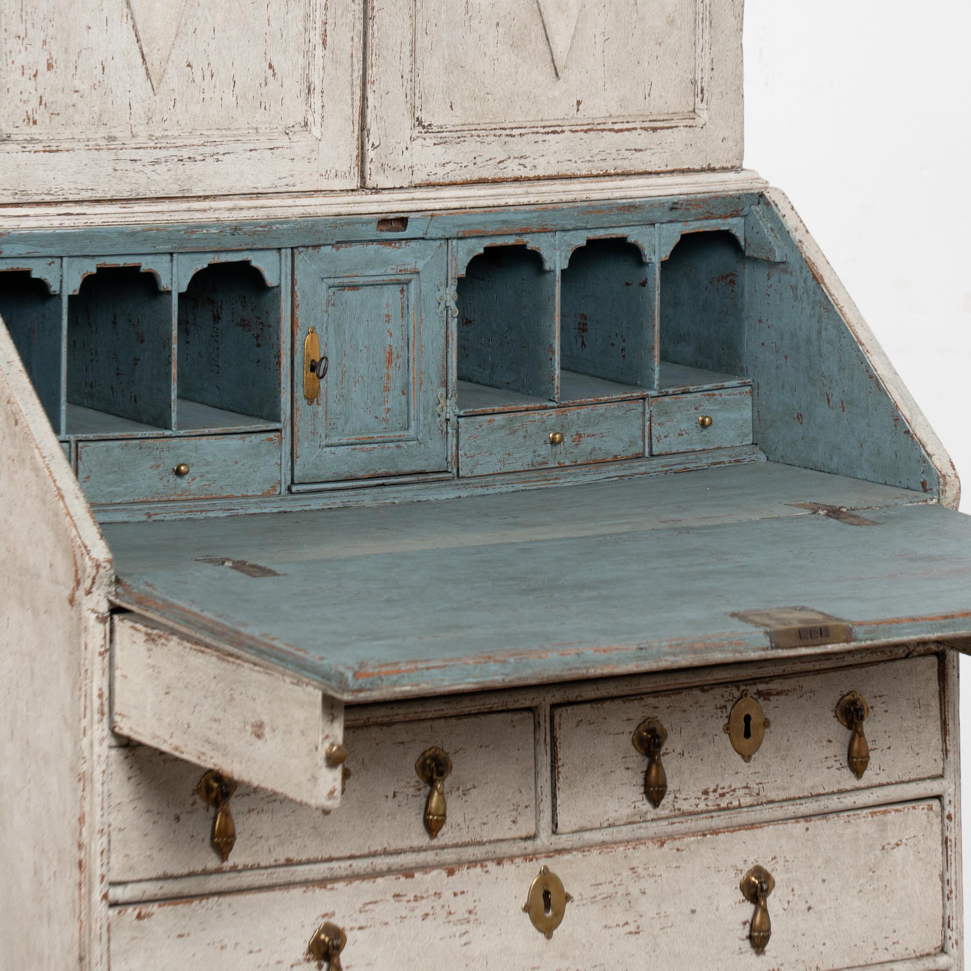 Svedese Segretaria svedese del 19° secolo in Oak Oak bianco Gustavo in vendita