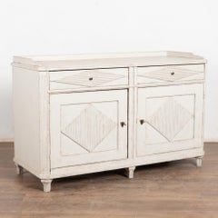 19th Century Swedish White Gustavian Sideboard Buffet
