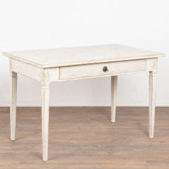 19th Century Swedish White Painted Desk or Side Table