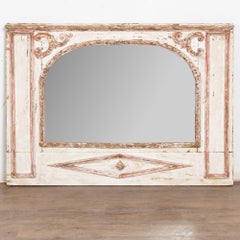 19th Century Swedish White Painted Horizontal Mirror