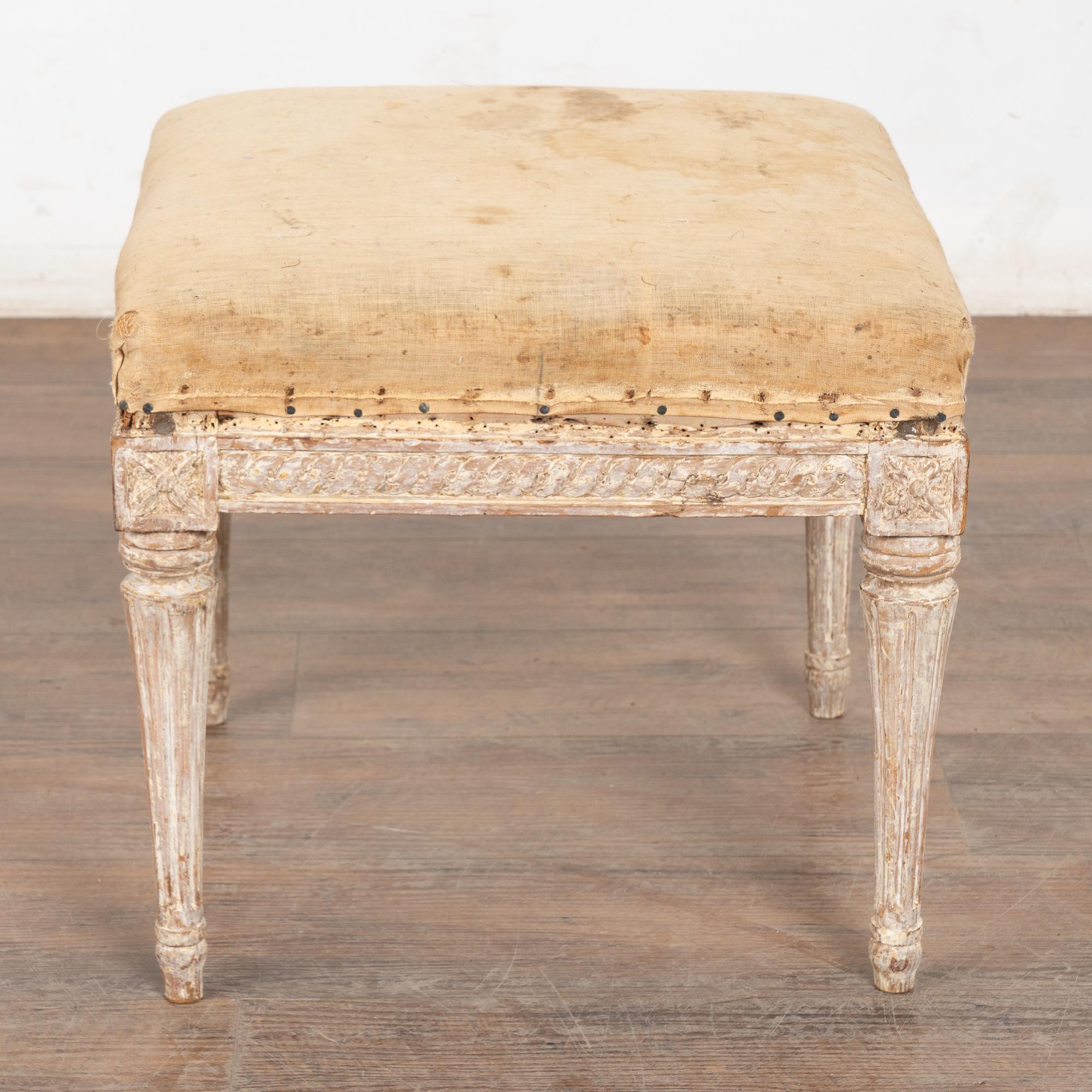 Gustaviano Sgabello tabouret svedese del XIX secolo in vendita