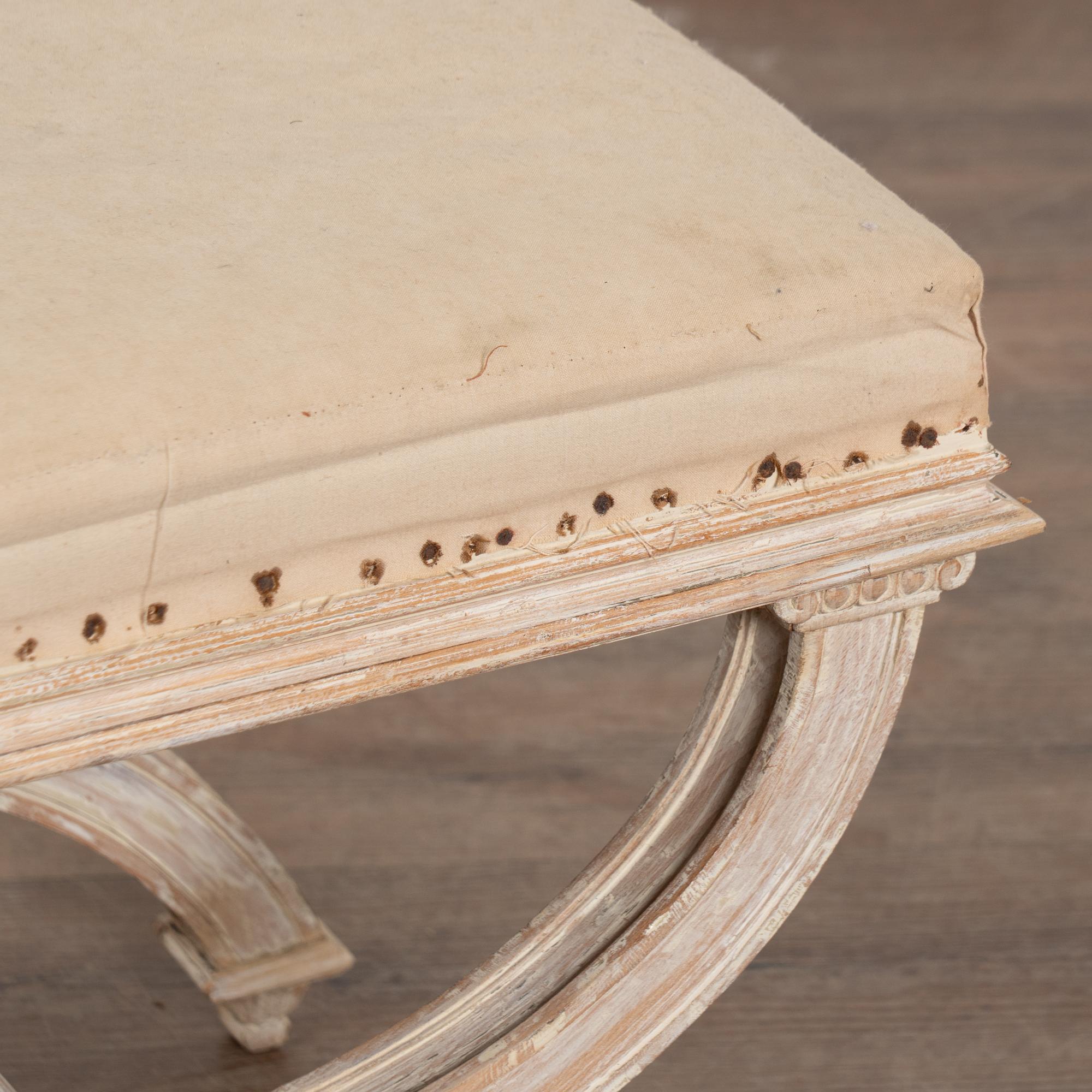 Mussola Sgabello tabouret svedese del XIX secolo in vendita