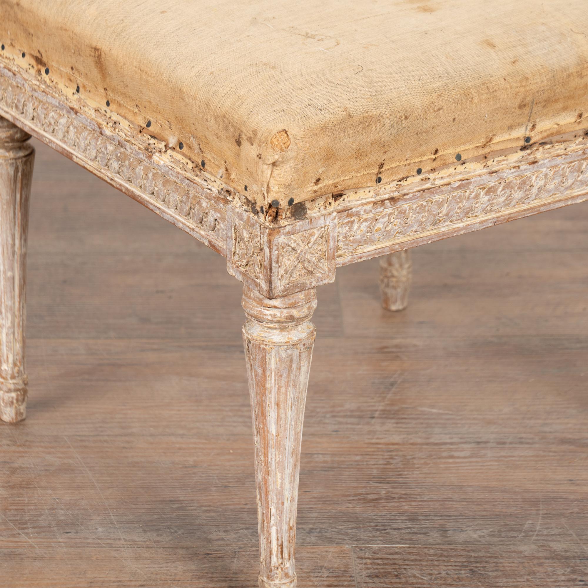 Mussola Sgabello tabouret svedese del XIX secolo in vendita