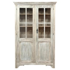 19th Century Swedish Whitewashed Bookcase