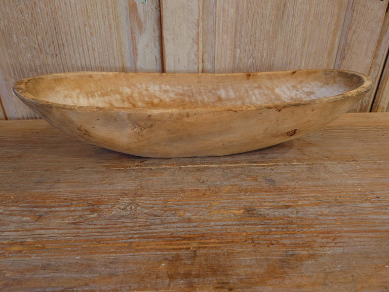 Mid-19th Century 19th Century Swedish Wooden bowl dated 1868 For Sale