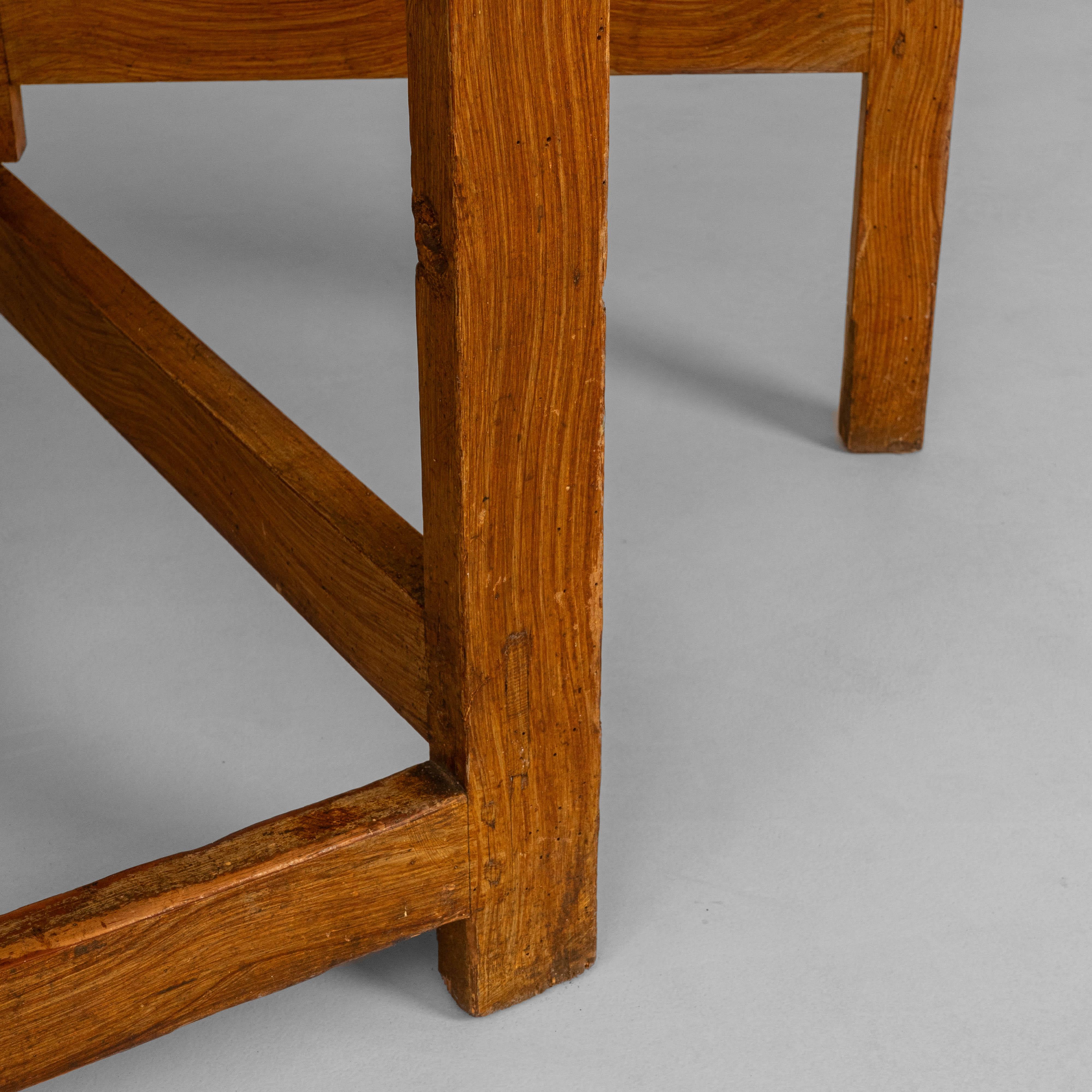 19th Century Swedish Wooden Drop Leaf Table In Original Patina For Sale 11