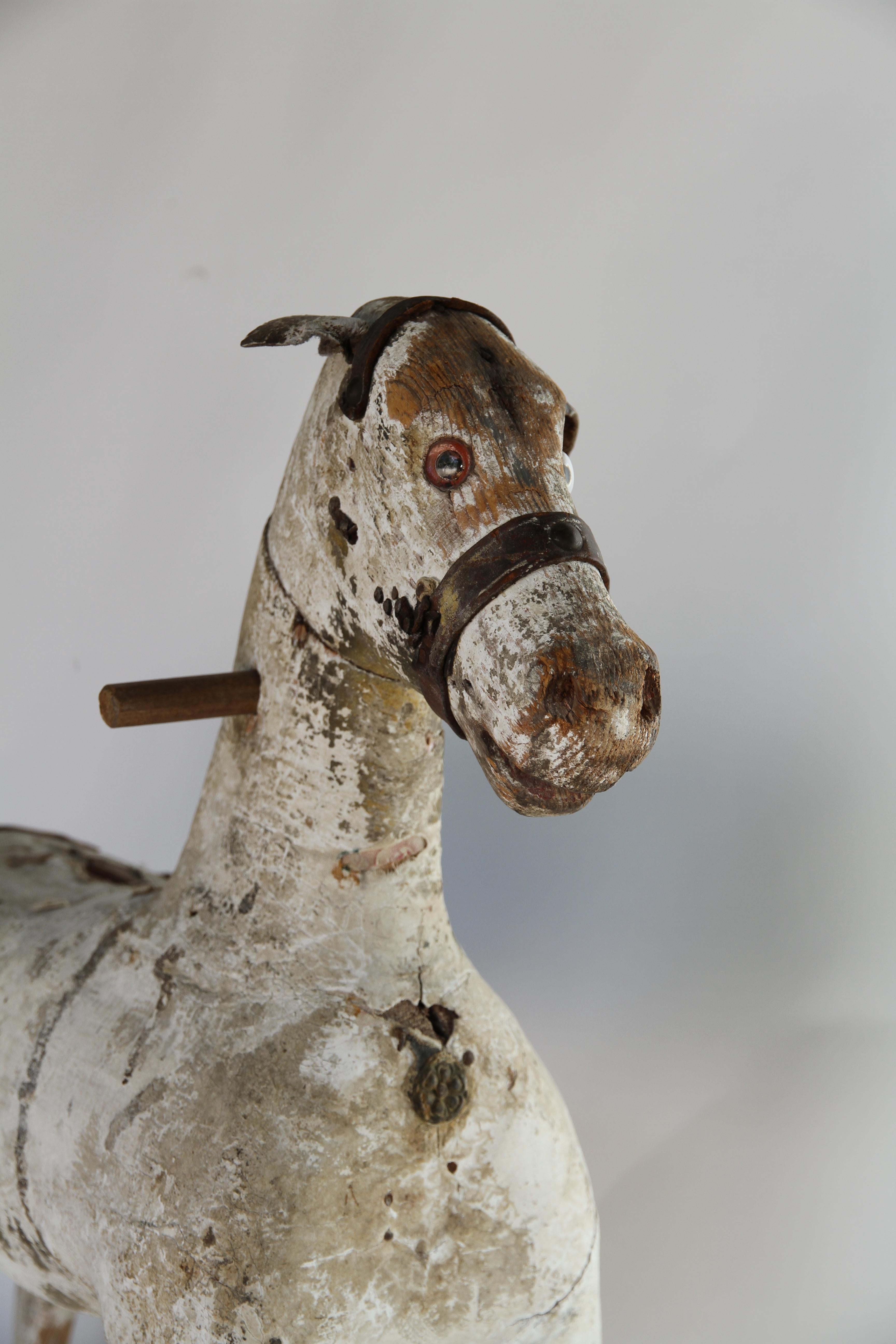 19th Century Swedish Wooden Toy Horse 1