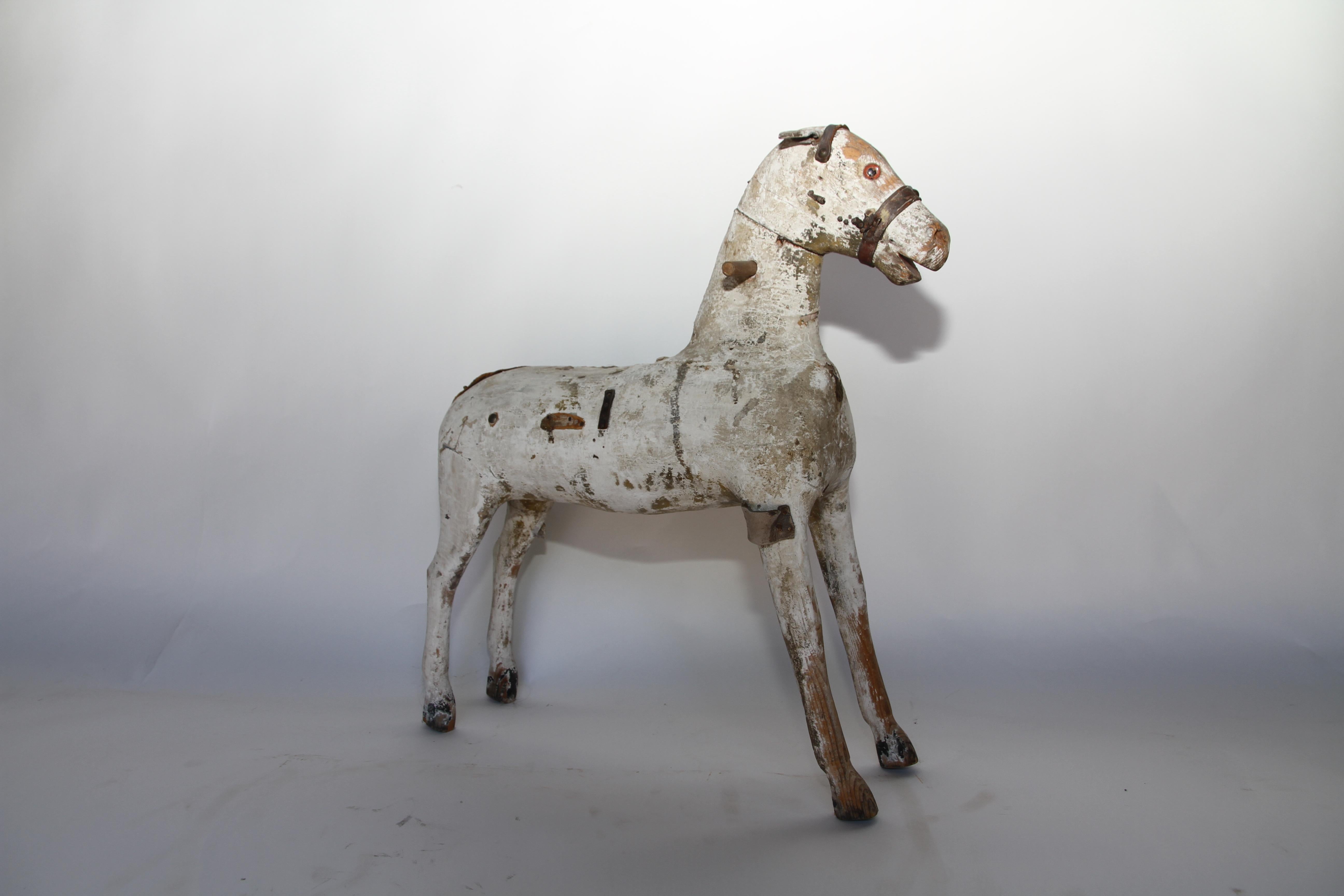 19th Century Swedish Wooden Toy Horse 3