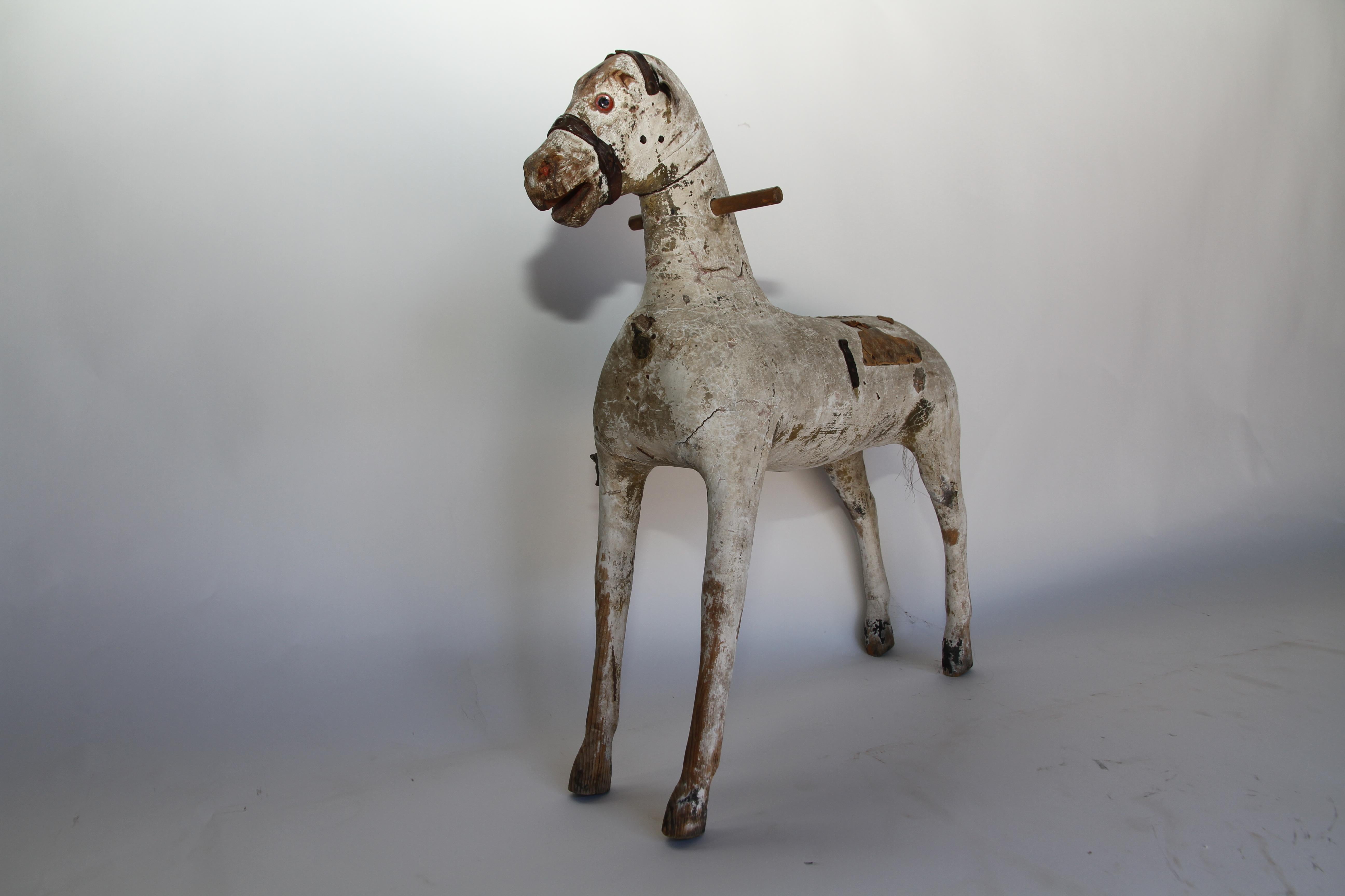 19th Century Swedish Wooden Toy Horse 5