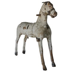 Antique 19th Century Swedish Wooden Toy Horse