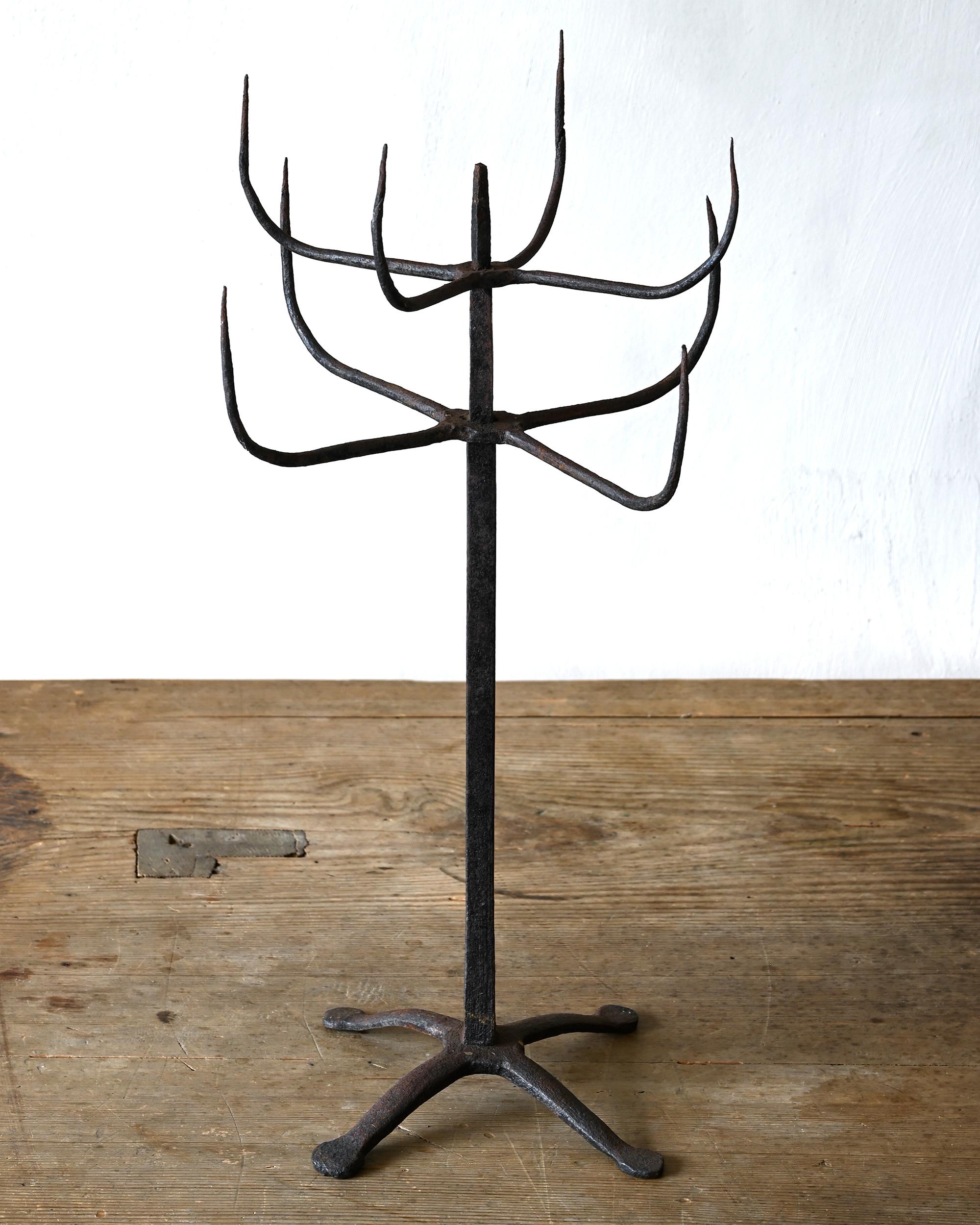 19th Century Swedish Wrought Iron Table Game Hanger In Good Condition In Mjöhult, SE