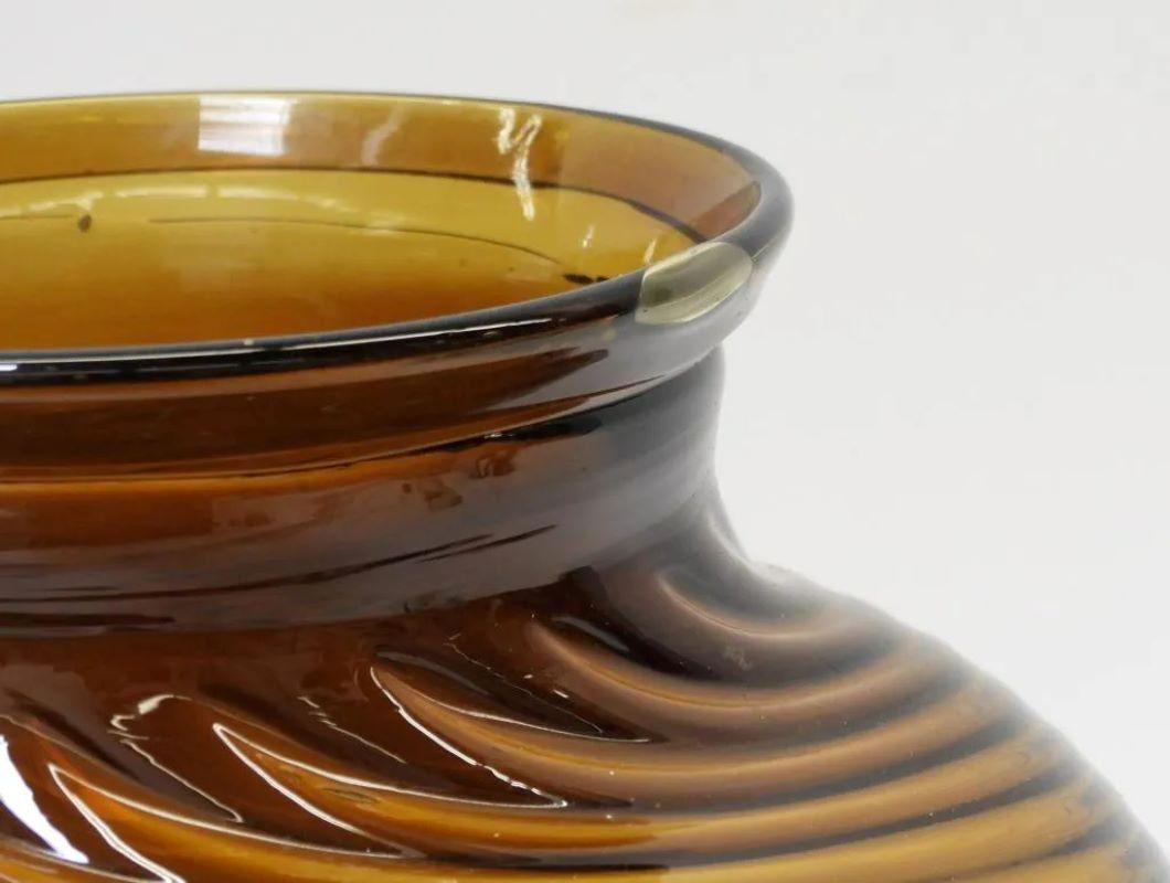 Folk Art 19th Century Swirled Glass Vase, Likely Zanesville Ohio For Sale
