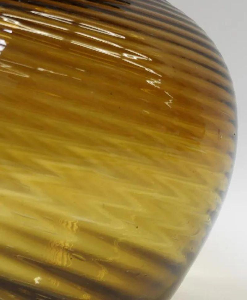 Blown Glass 19th Century Swirled Glass Vase, Likely Zanesville Ohio For Sale
