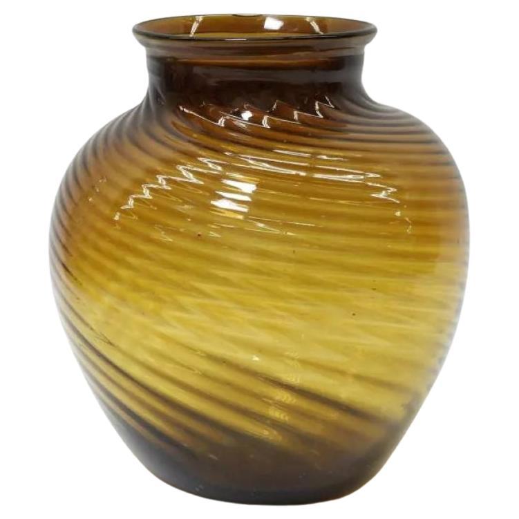 19th Century Swirled Glass Vase, Likely Zanesville Ohio For Sale