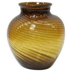 Vase aus wirbelndem Glas aus dem 19. Jahrhundert, wahrscheinlich Zanesville Ohio