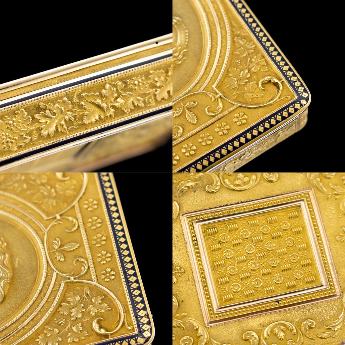 19th Century Swiss 18 Karat Gold and Enamel Snuff Box, Geneva, circa 1800 9