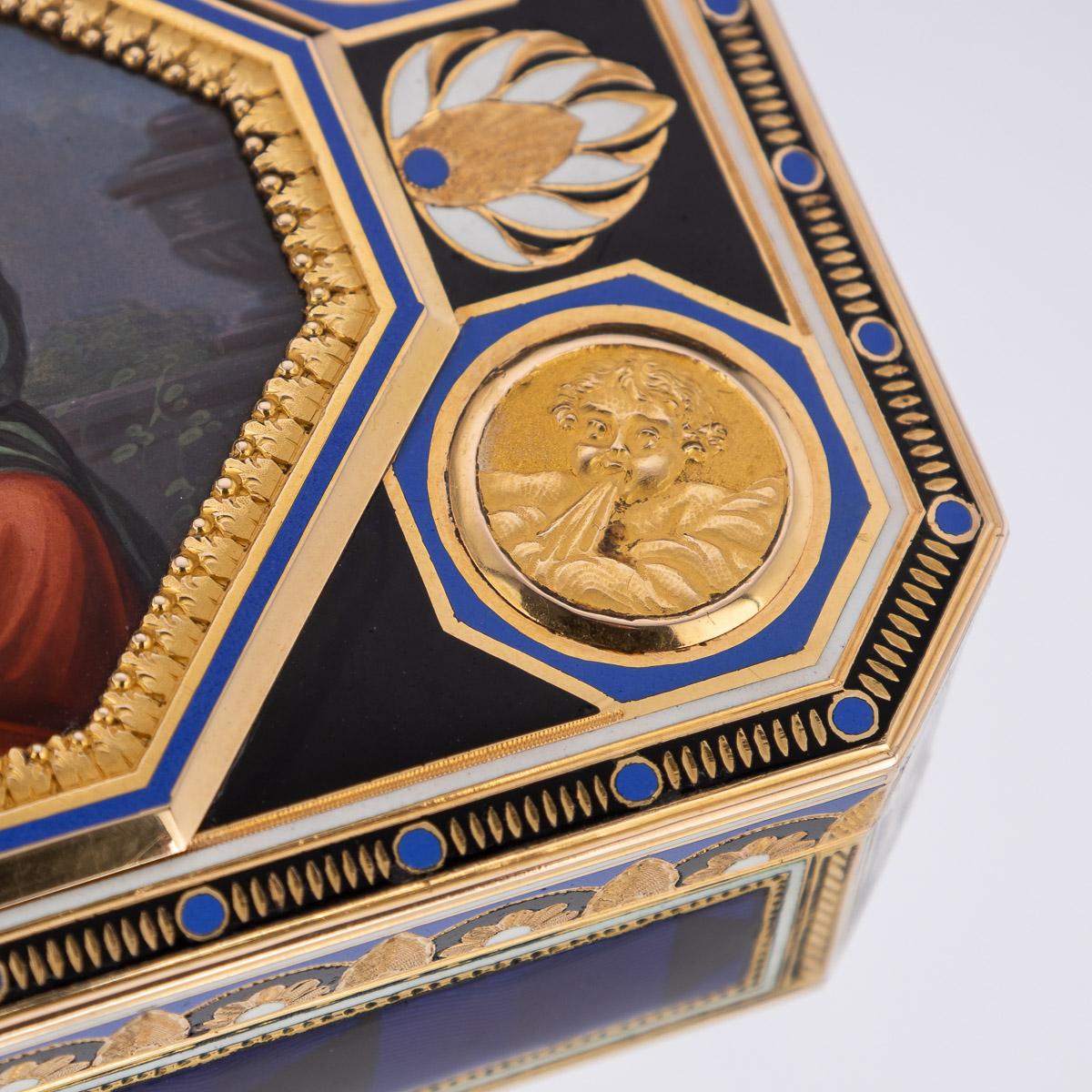 19th Century Swiss 18K Gold & Enamel Snuff Box, Guidon, Gide & Blondet, c.1800 9