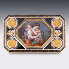 19th Century Swiss 18K Gold & Enamel Snuff Box, Guidon, Gide & Blondet, c.1800