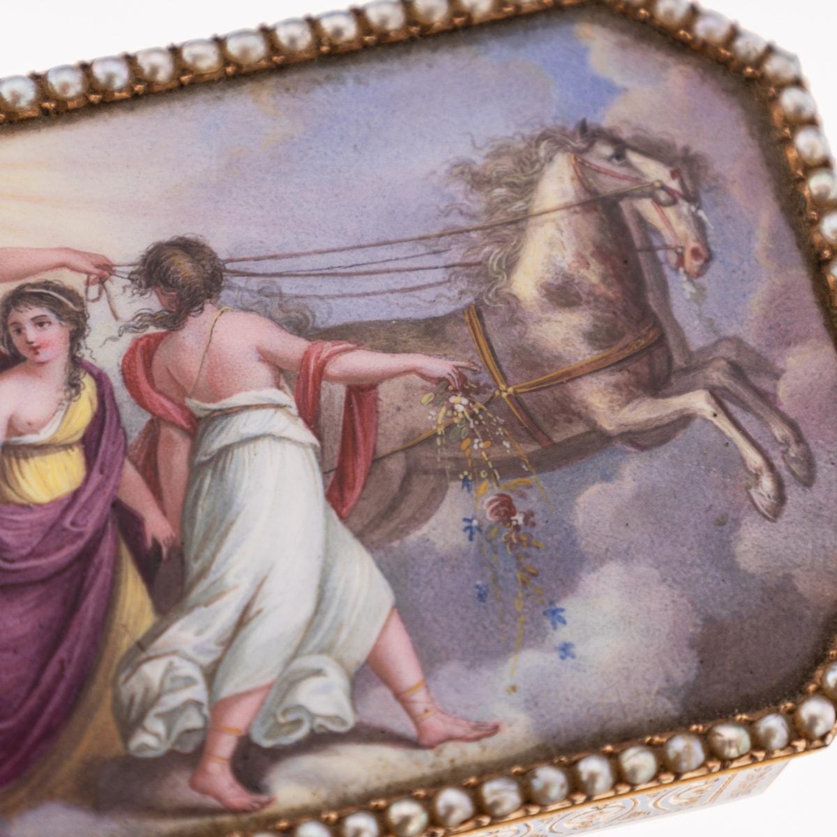 19th Century Swiss 18K Gold & Enamel Snuff Box, Guidon, Remond, Gide & Co c.1800 7
