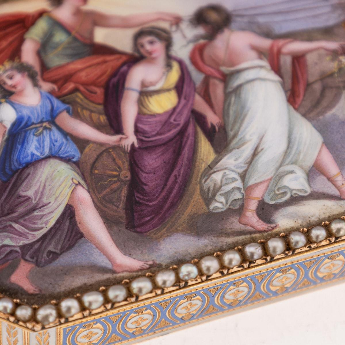19th Century Swiss 18K Gold & Enamel Snuff Box, Guidon, Remond, Gide & Co c.1800 11