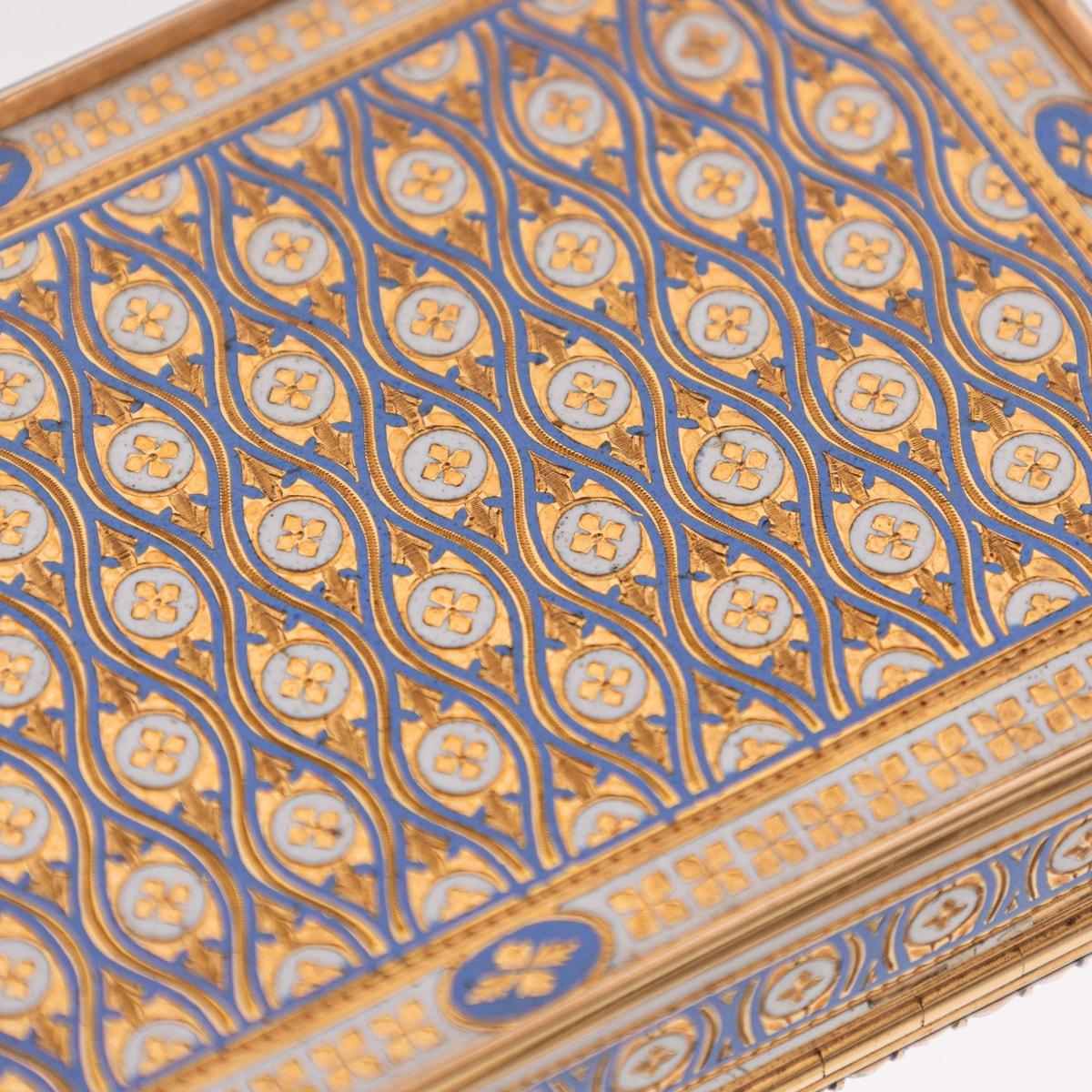 19th Century Swiss 18K Gold & Enamel Snuff Box, Guidon, Remond, Gide & Co c.1800 13