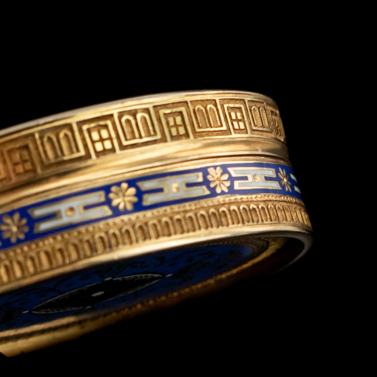 19th Century Swiss 18k Gold & Enamel Vinaigrette by Jean-Georges Rémond, c. 1800 7