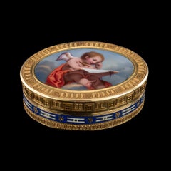 19th Century Swiss 18k Gold & Enamel Vinaigrette by Jean-Georges Rémond, c. 1800