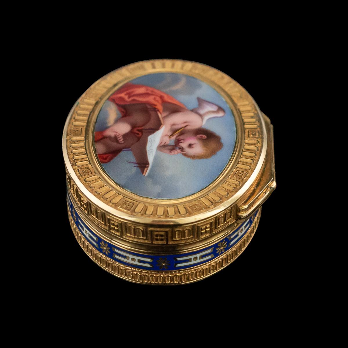 19th Century Swiss 18k Gold & Enamel Vinaigrette by Jean-Georges Rémond, c. 1800 2