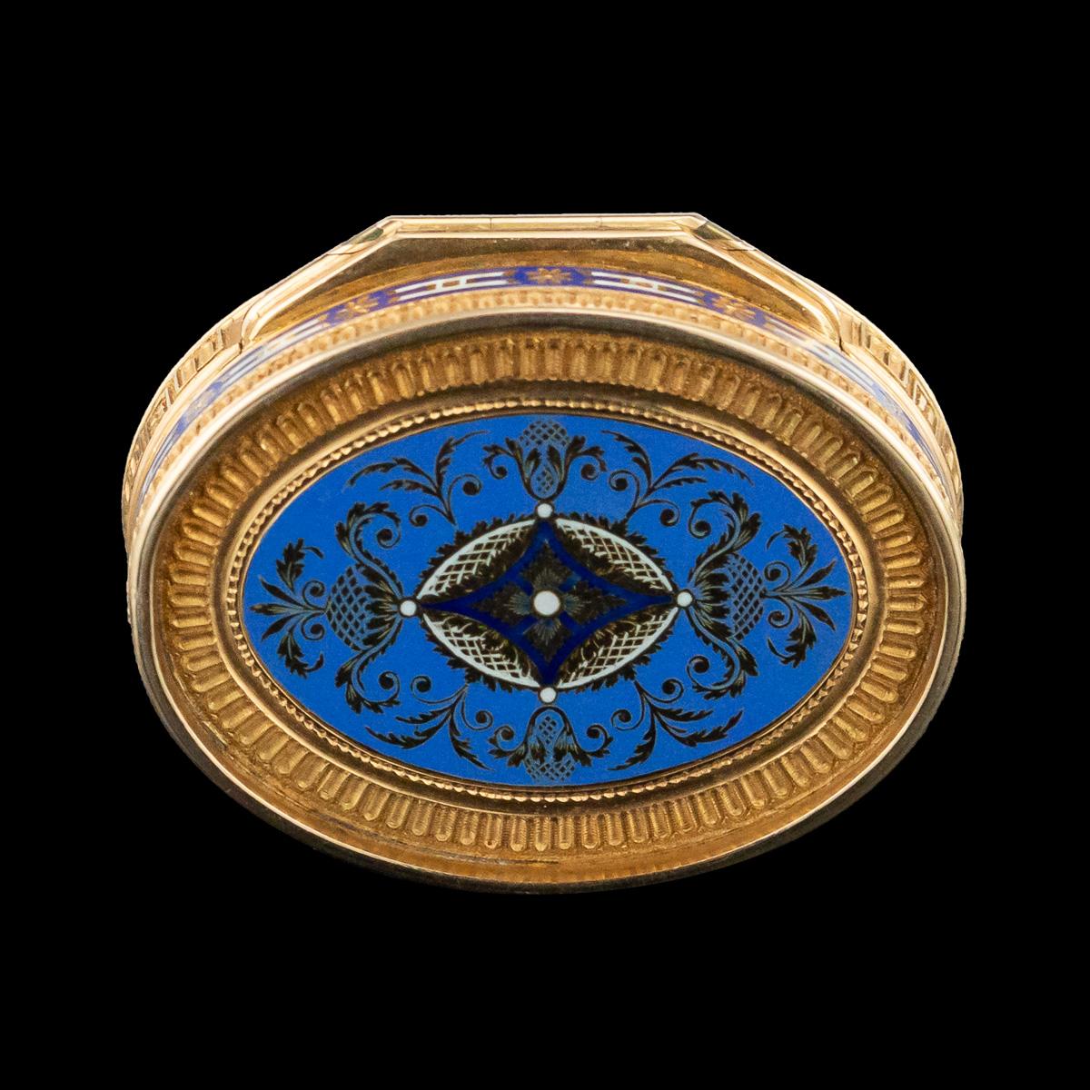 19th Century Swiss 18k Gold & Enamel Vinaigrette by Jean-Georges Rémond, c. 1800 4
