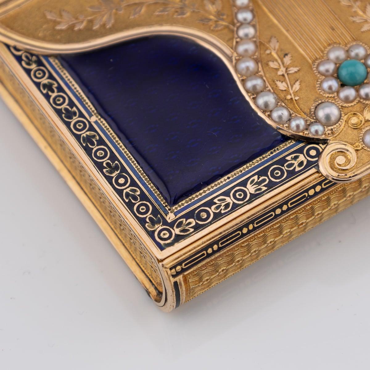 Scatola musicale in oro 18 carati e smalto del XIX secolo, Remond c.1800 in vendita 8