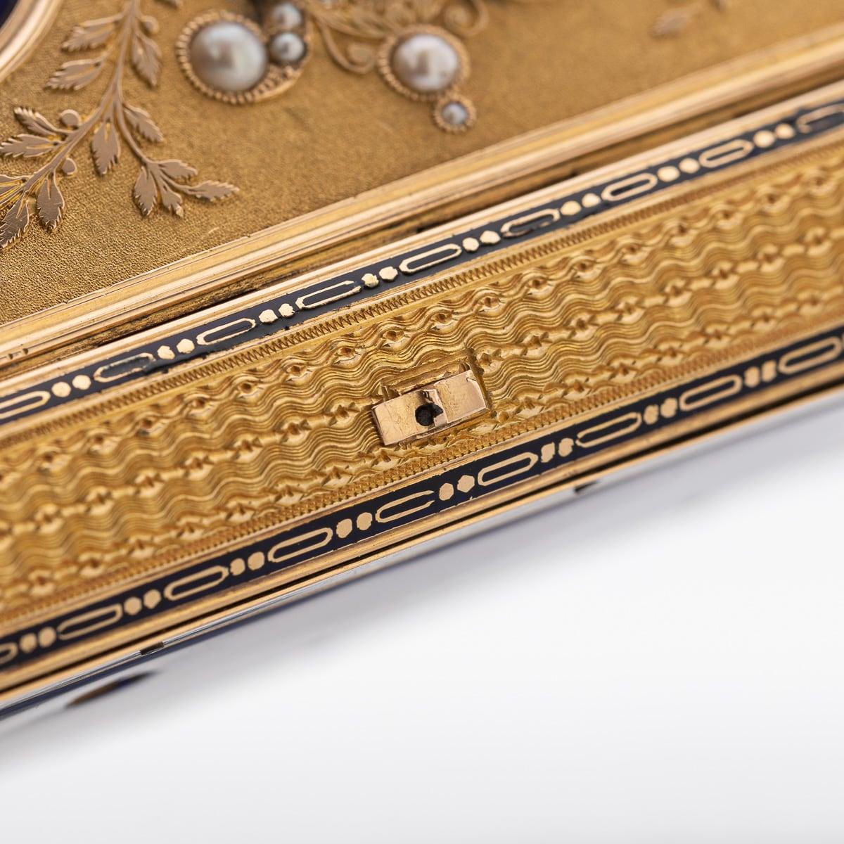 Scatola musicale in oro 18 carati e smalto del XIX secolo, Remond c.1800 in vendita 12