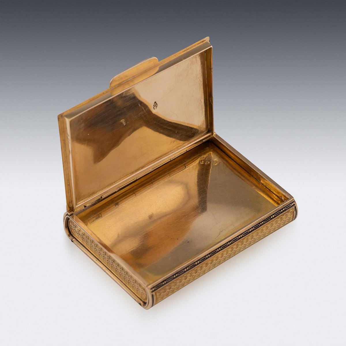Scatola musicale in oro 18 carati e smalto del XIX secolo, Remond c.1800 In condizioni buone in vendita a Royal Tunbridge Wells, Kent