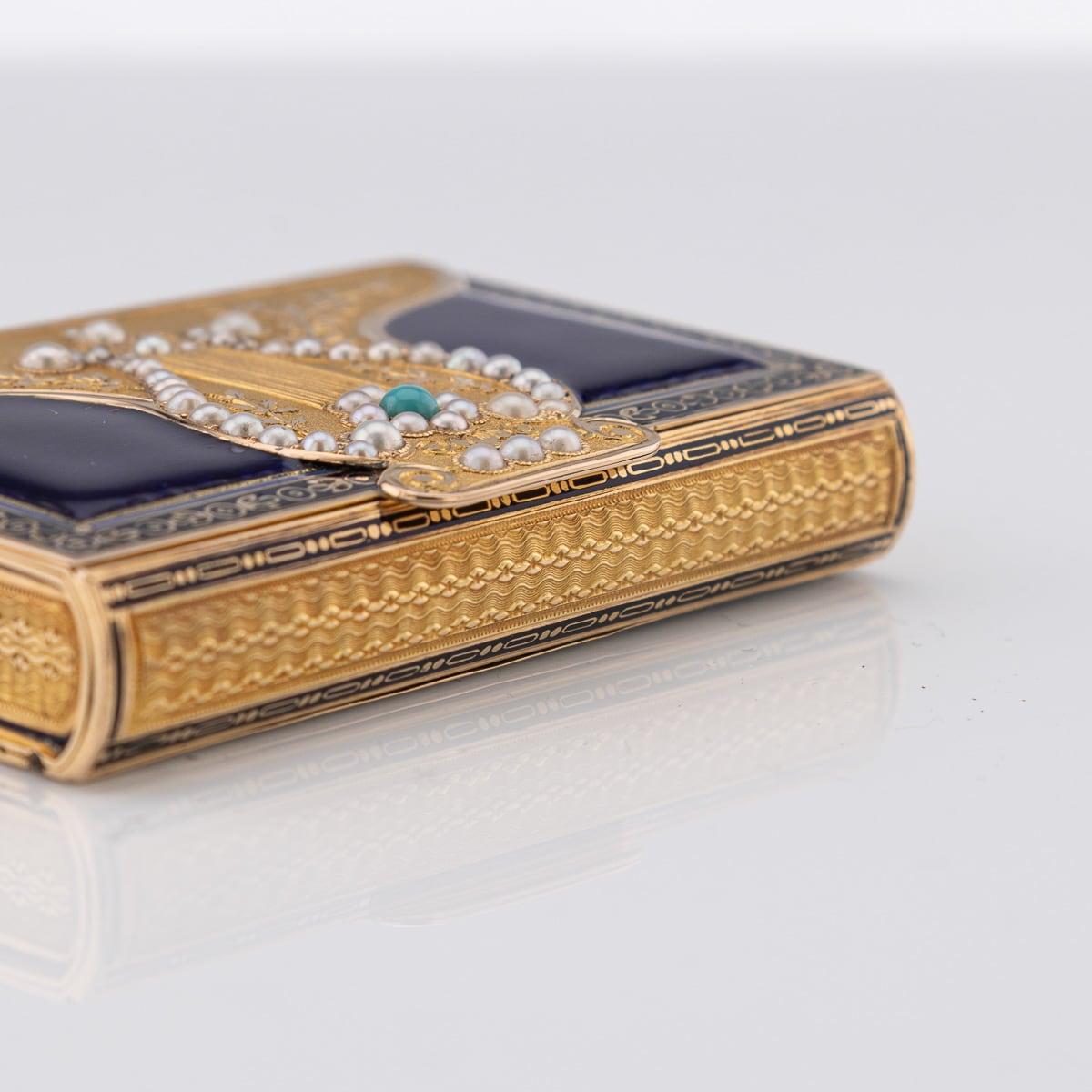 Scatola musicale in oro 18 carati e smalto del XIX secolo, Remond c.1800 in vendita 3