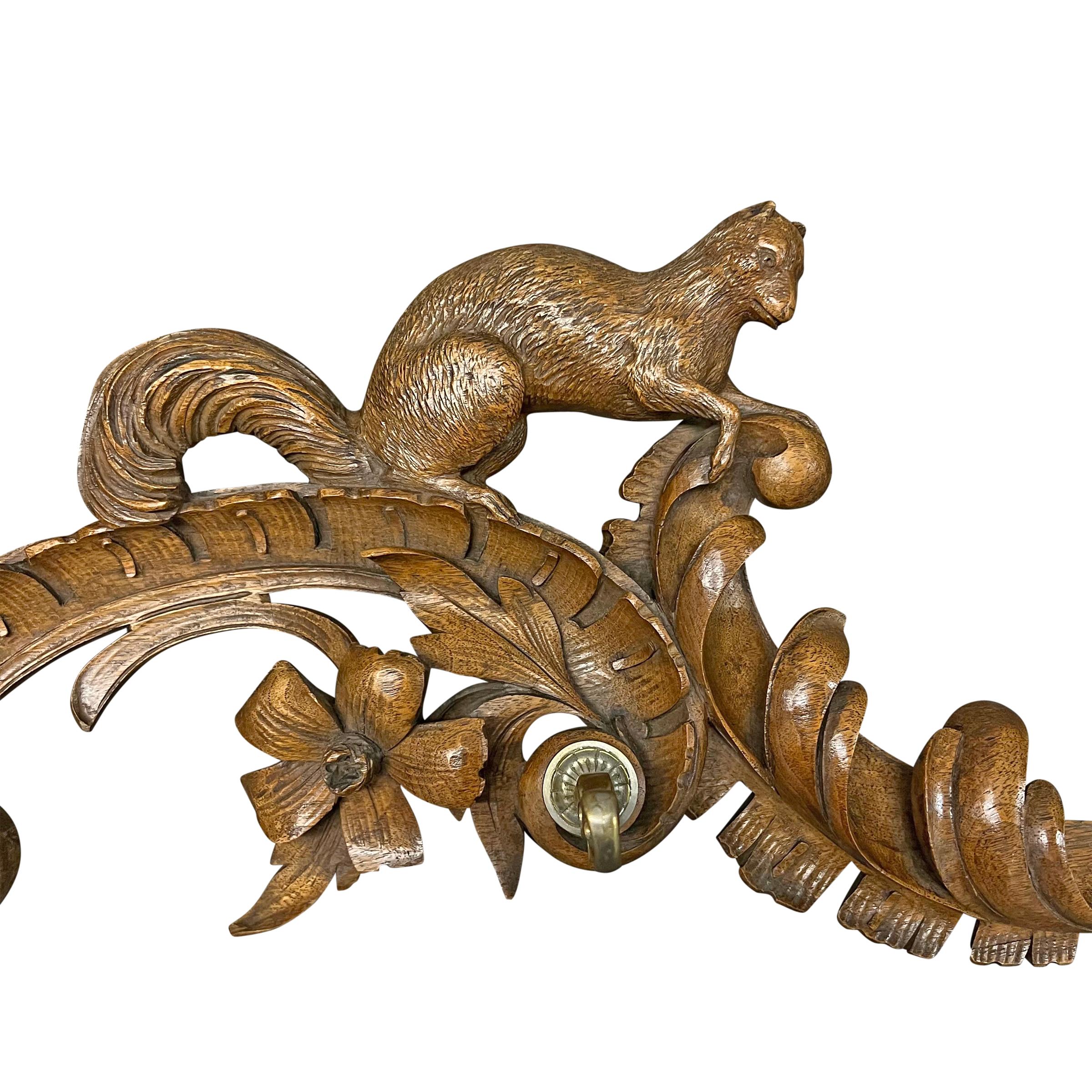 Adirondack 19th Century Swiss Alpine Squirrel Coat or Hat Hook