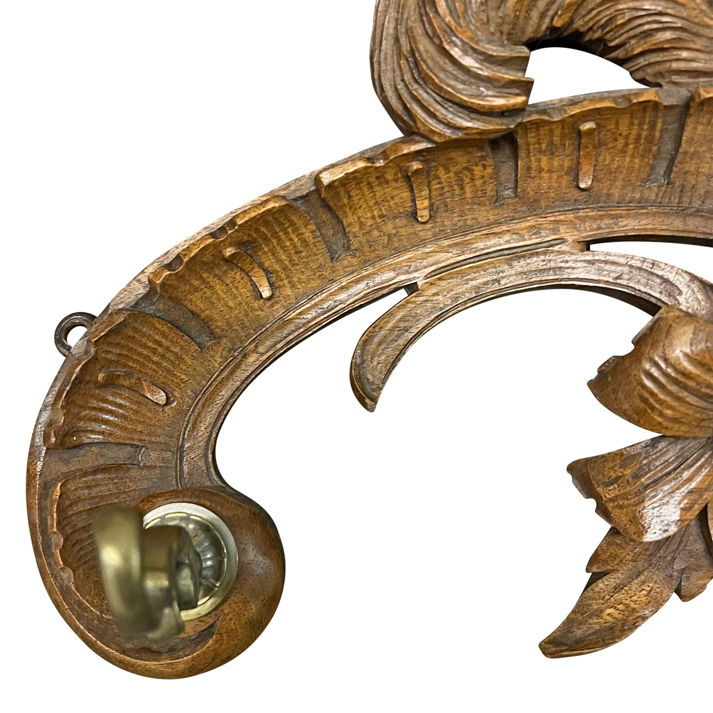 Walnut 19th Century Swiss Alpine Squirrel Coat or Hat Hook