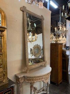 19th Century Swiss Black Forest Carved Bleached Walnut Tree Form Mirror