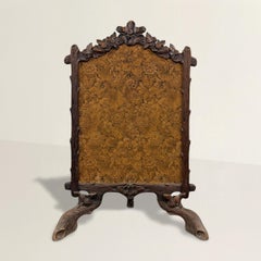 19th Century Swiss Black Forest Fire Screen