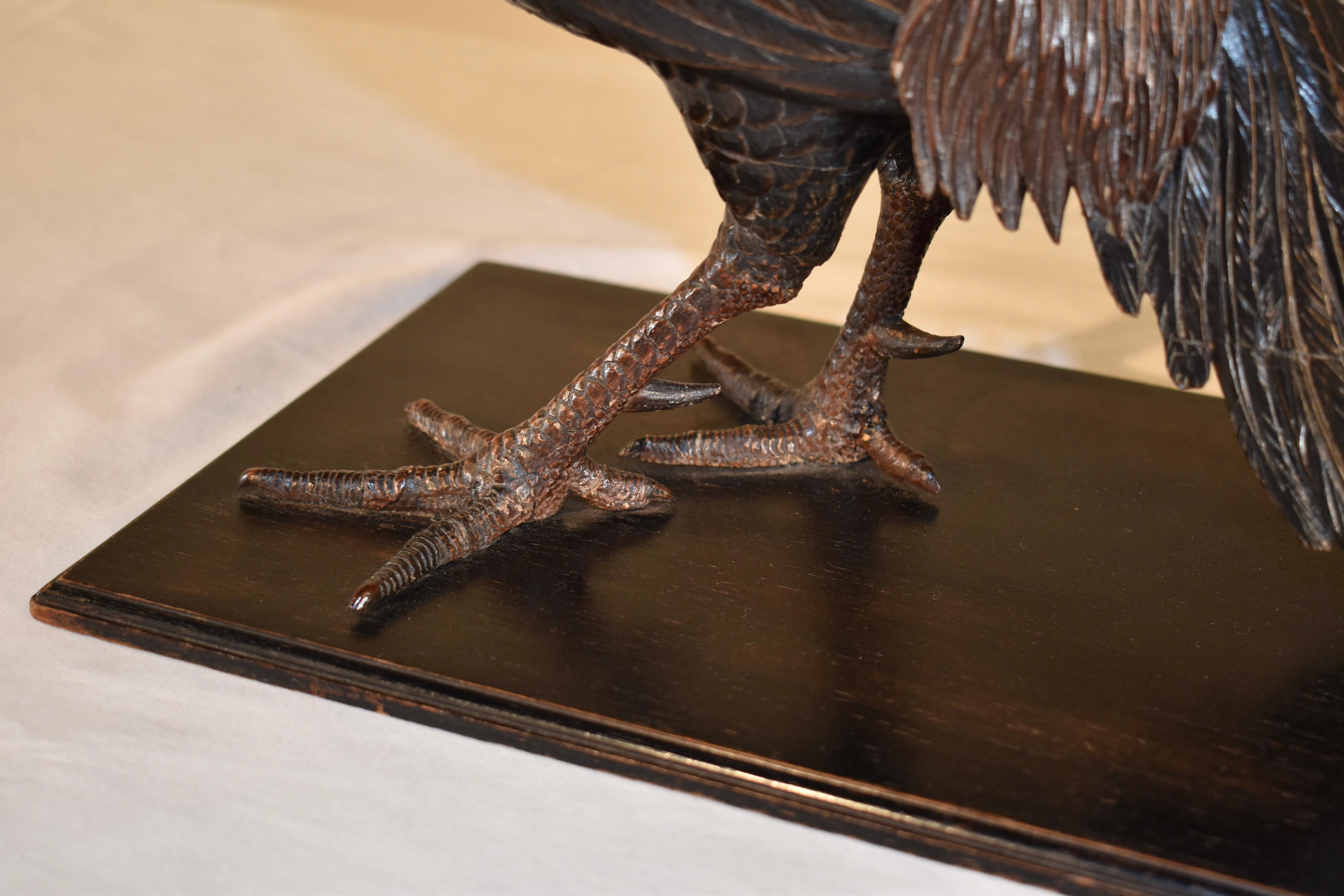 19th Century Swiss Carving of a Rooster For Sale 6