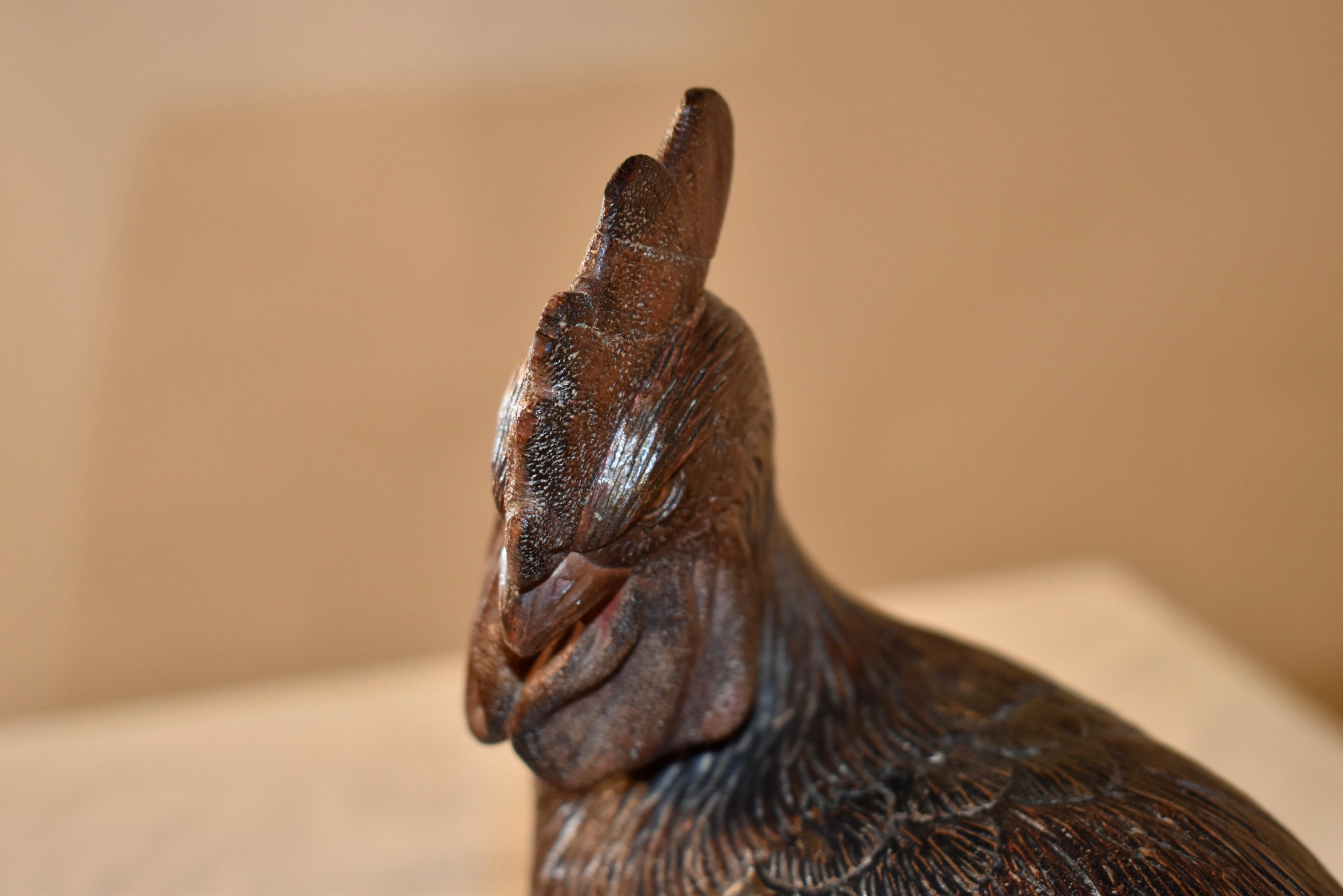 19th Century Swiss Carving of a Rooster For Sale 1