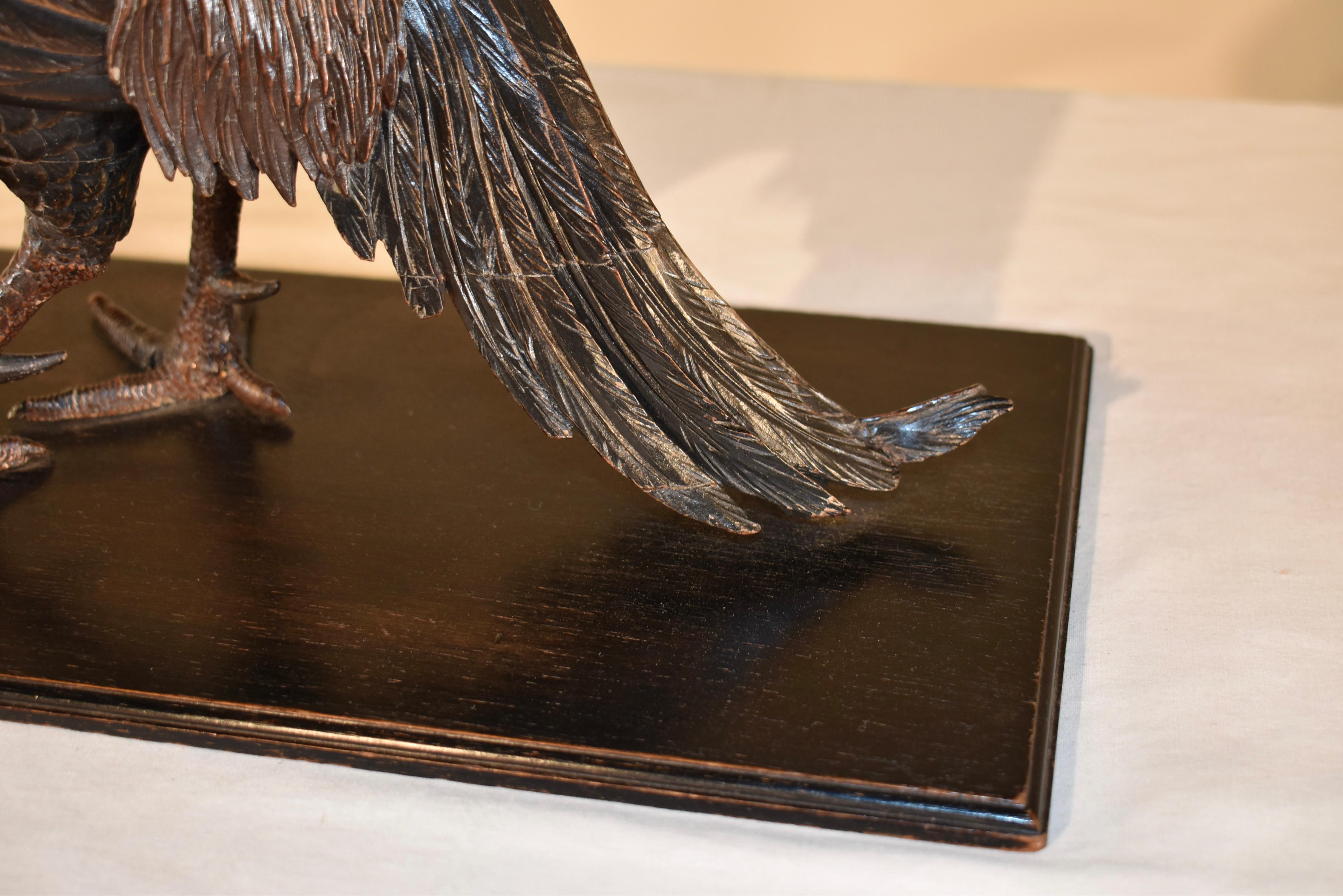 19th Century Swiss Carving of a Rooster For Sale 4