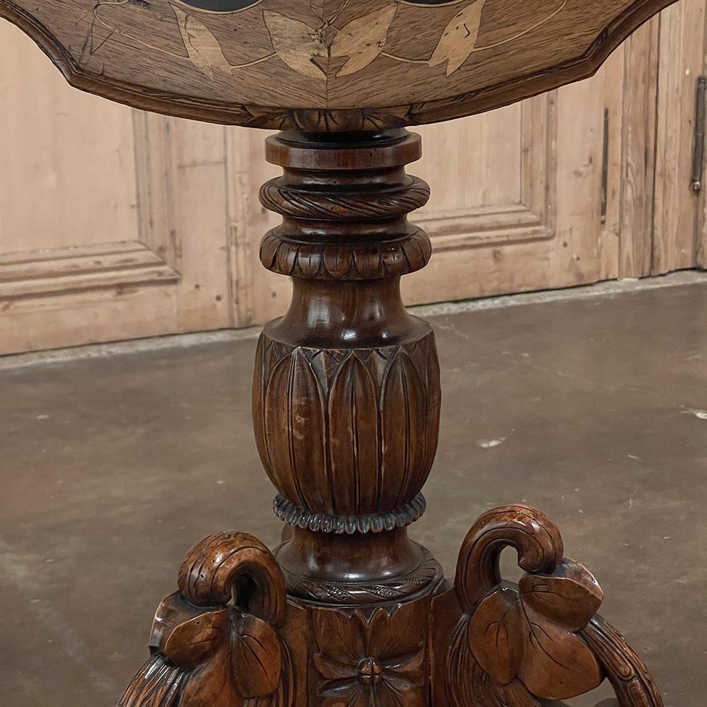 19th Century Swiss Inlaid Tilt-Top Center Table For Sale 4