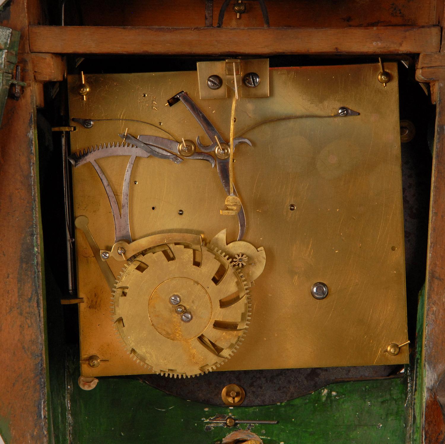 19th Century Swiss Neuchatel Bracket Clock with Matching Bracket In Good Condition In Wommelgem, VAN