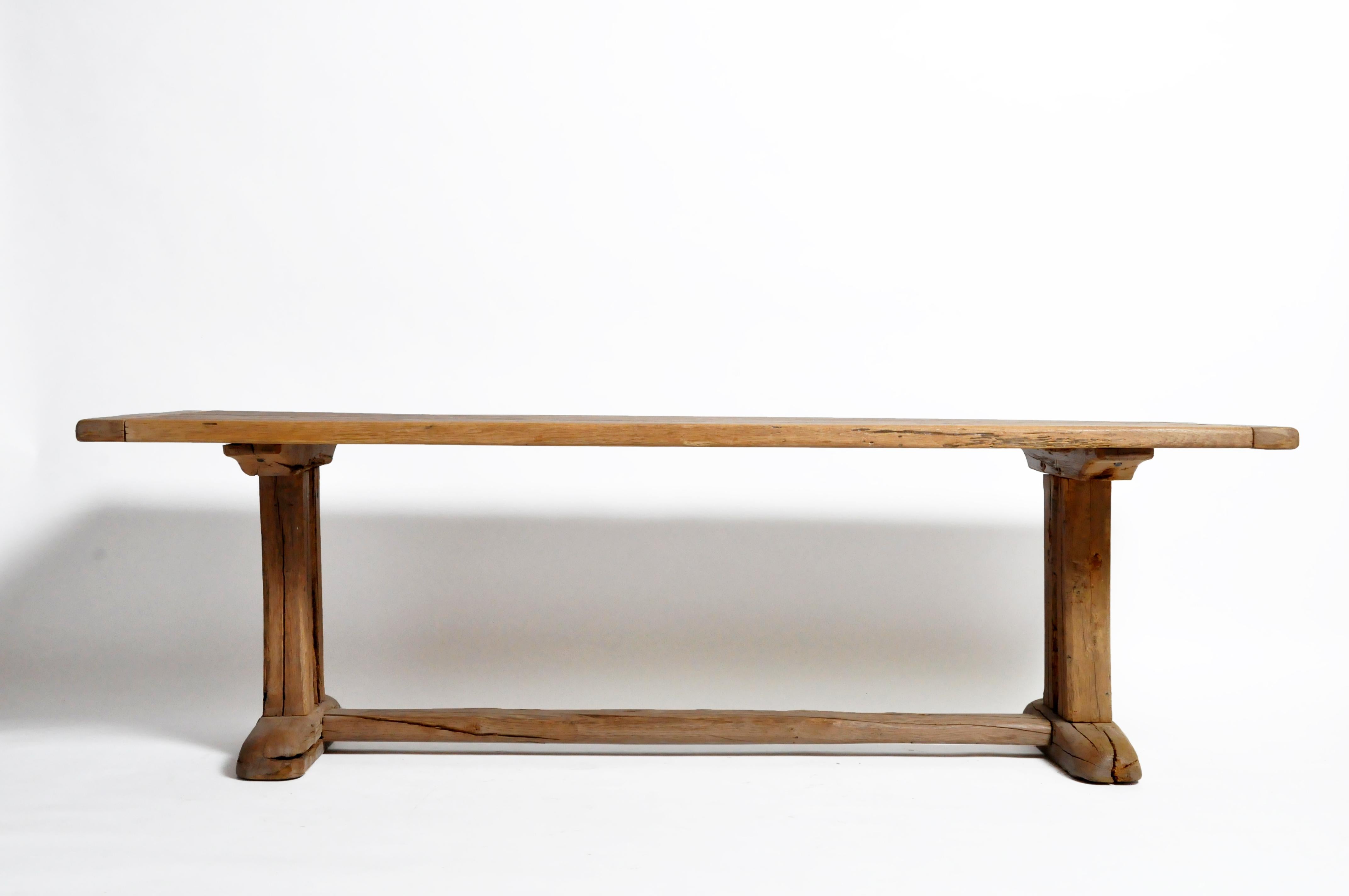 19th Century Swiss Oakwood Farm Table 17