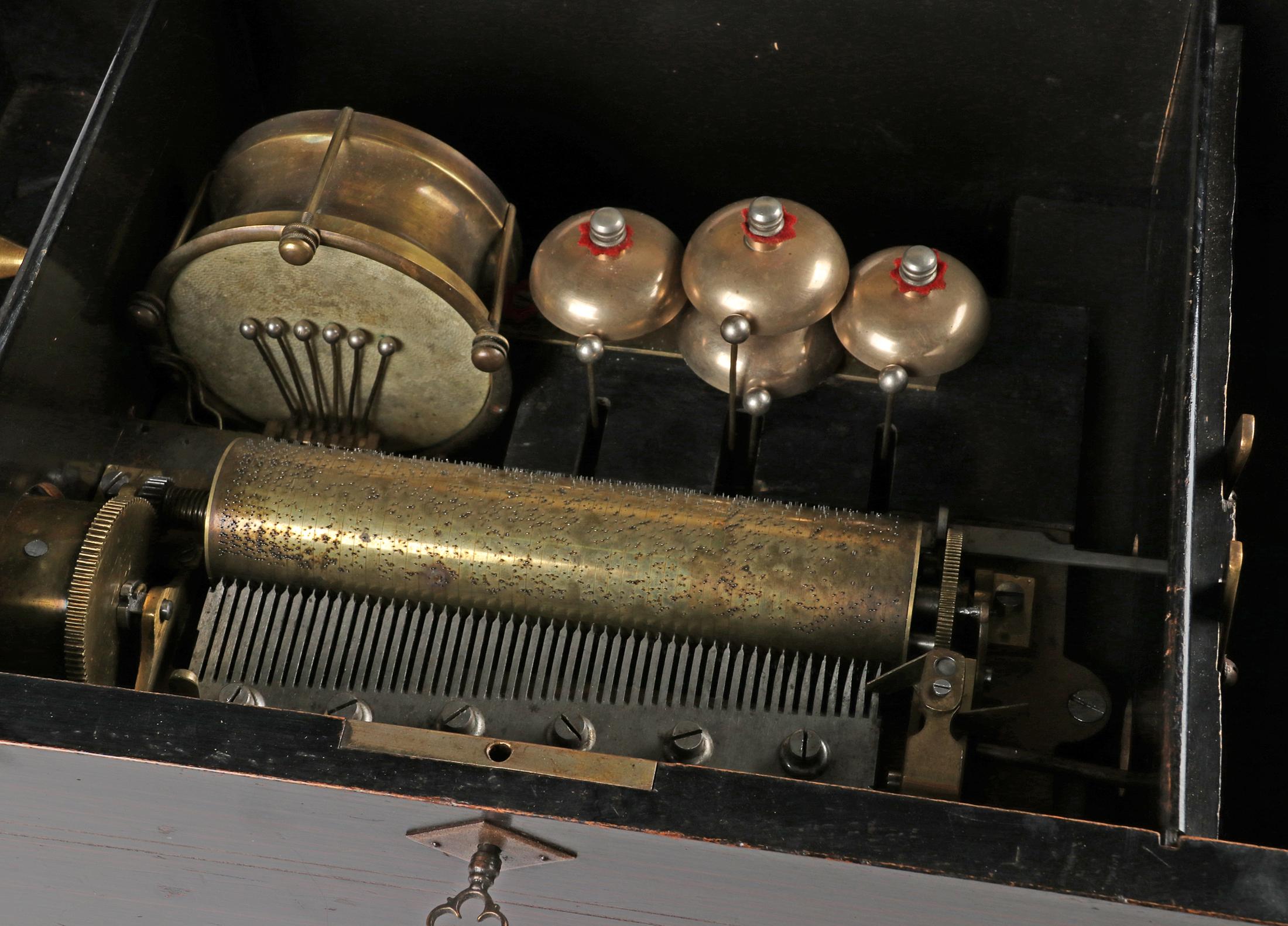 19th Century Swiss Polyphone Cylinder Music Box Drums 7