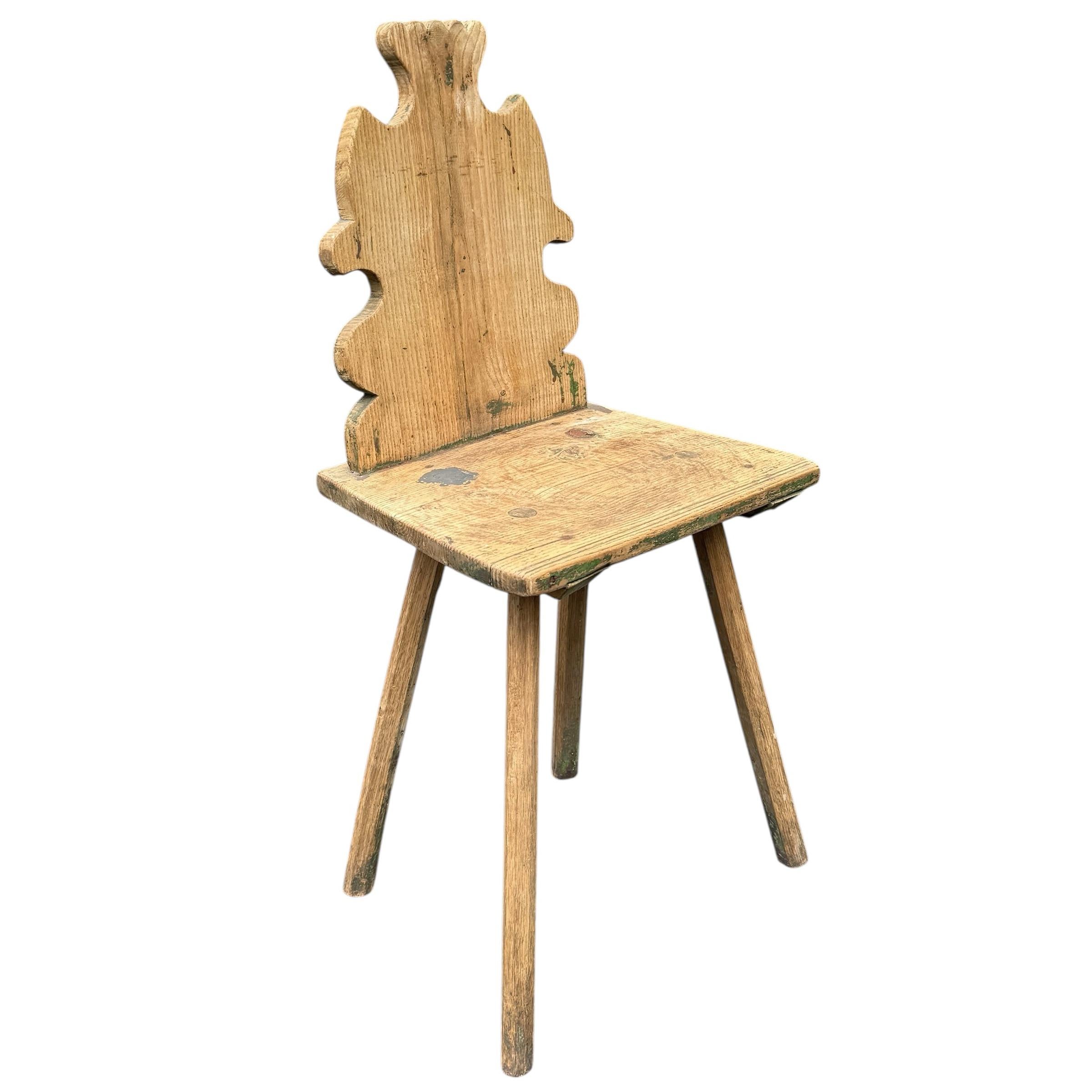 Silla auxiliar tirolés suiza del siglo XIX Suizo en venta