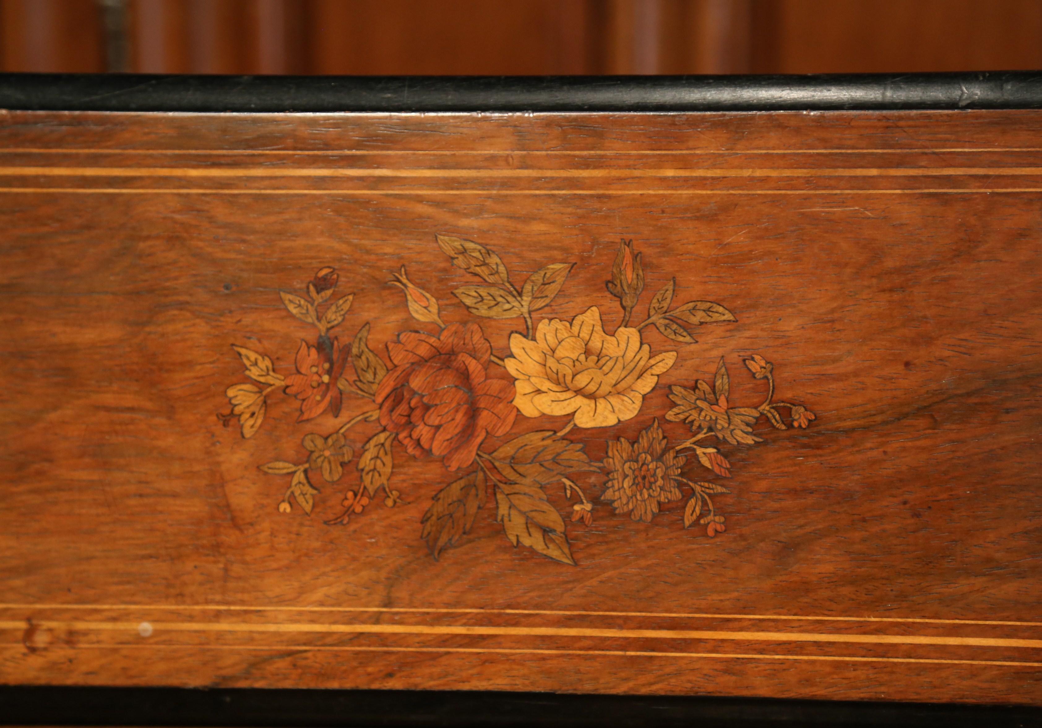 19th Century Swiss Wood Inlaid and Ebonized Cylinder Music Box with Ten Songs 3