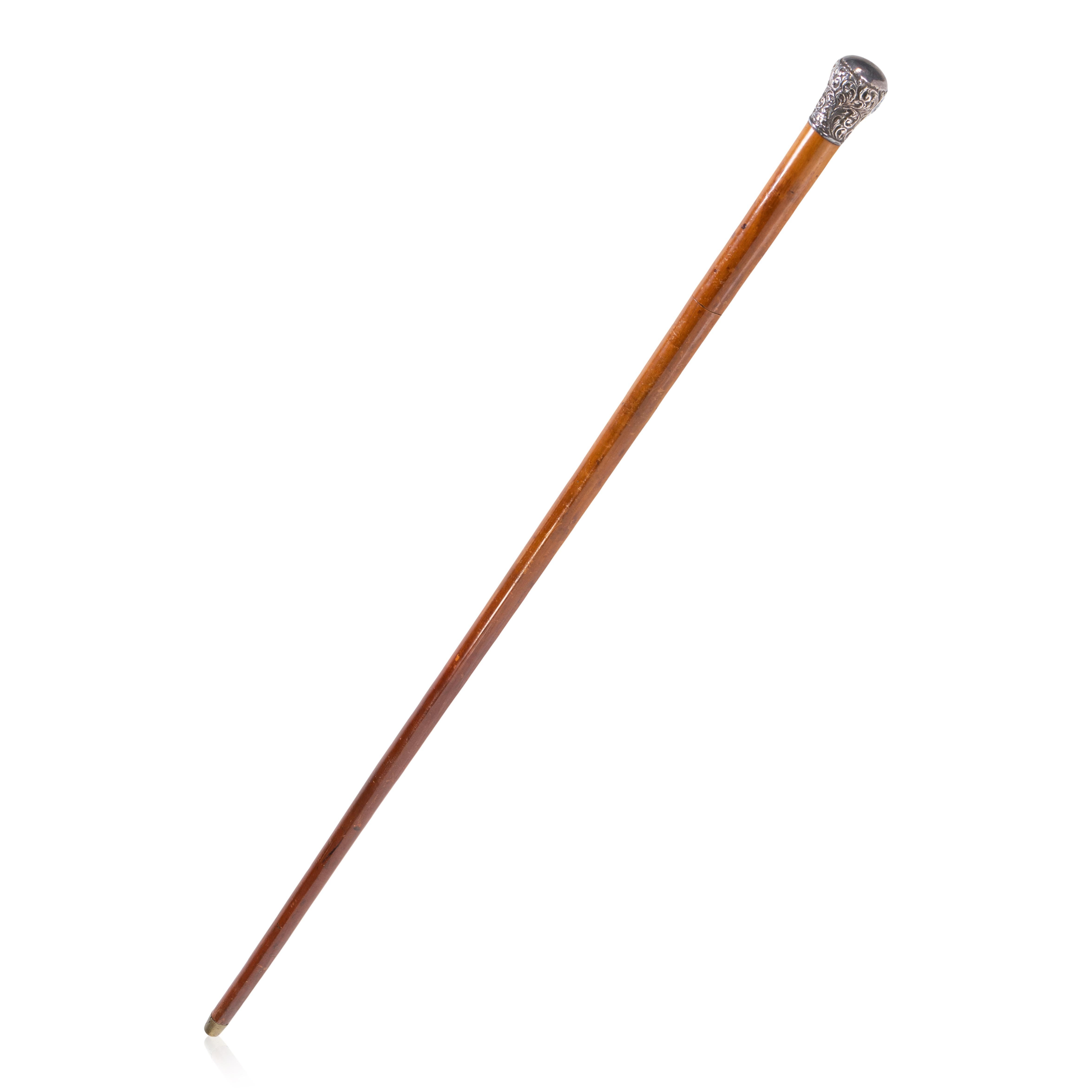 Sword cane with unmarked blade that measures approximately 23 1/2