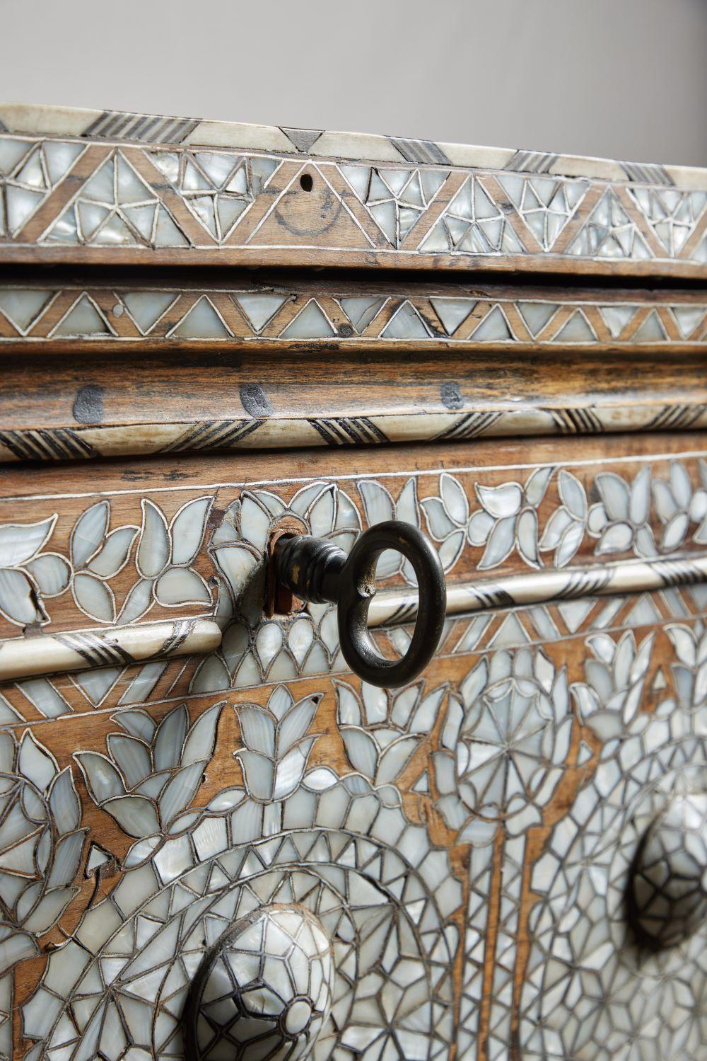 19th Century Syrian Inlaid Wedding Chest 2